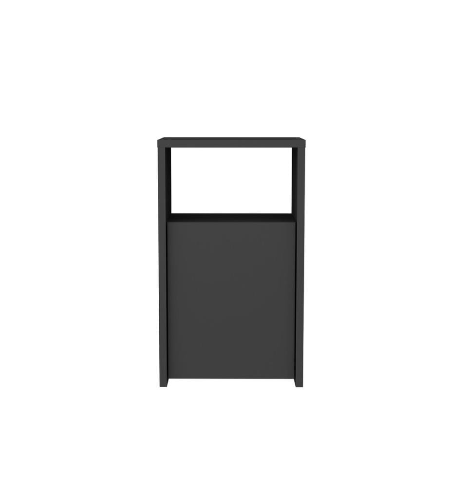 Nightstand, Anthracite, Melamine Coated Particle Board