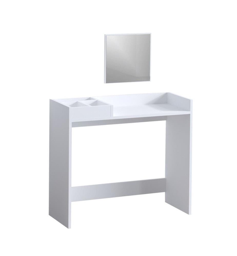 Tavolo da trucco, bianco, pannello di particelle rivestito di melamina
