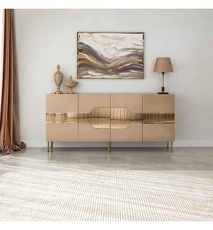 Console, bronzo, oro, MDF