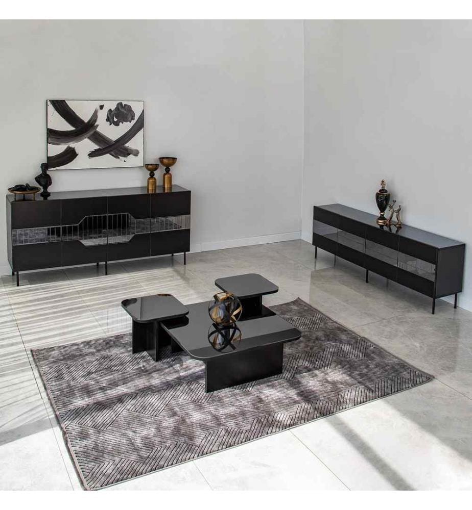 Console, Black, Fume, Melamine Coated Particle Board