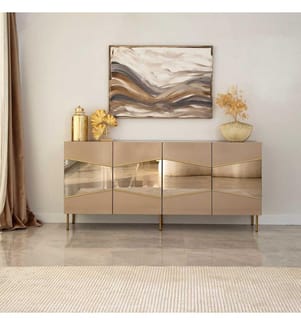 Console, bronzo, oro, MDF