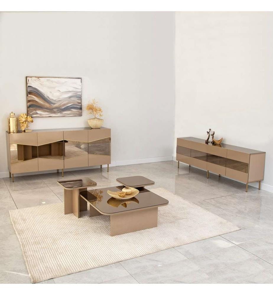 Console, Bronze, Gold, MDF