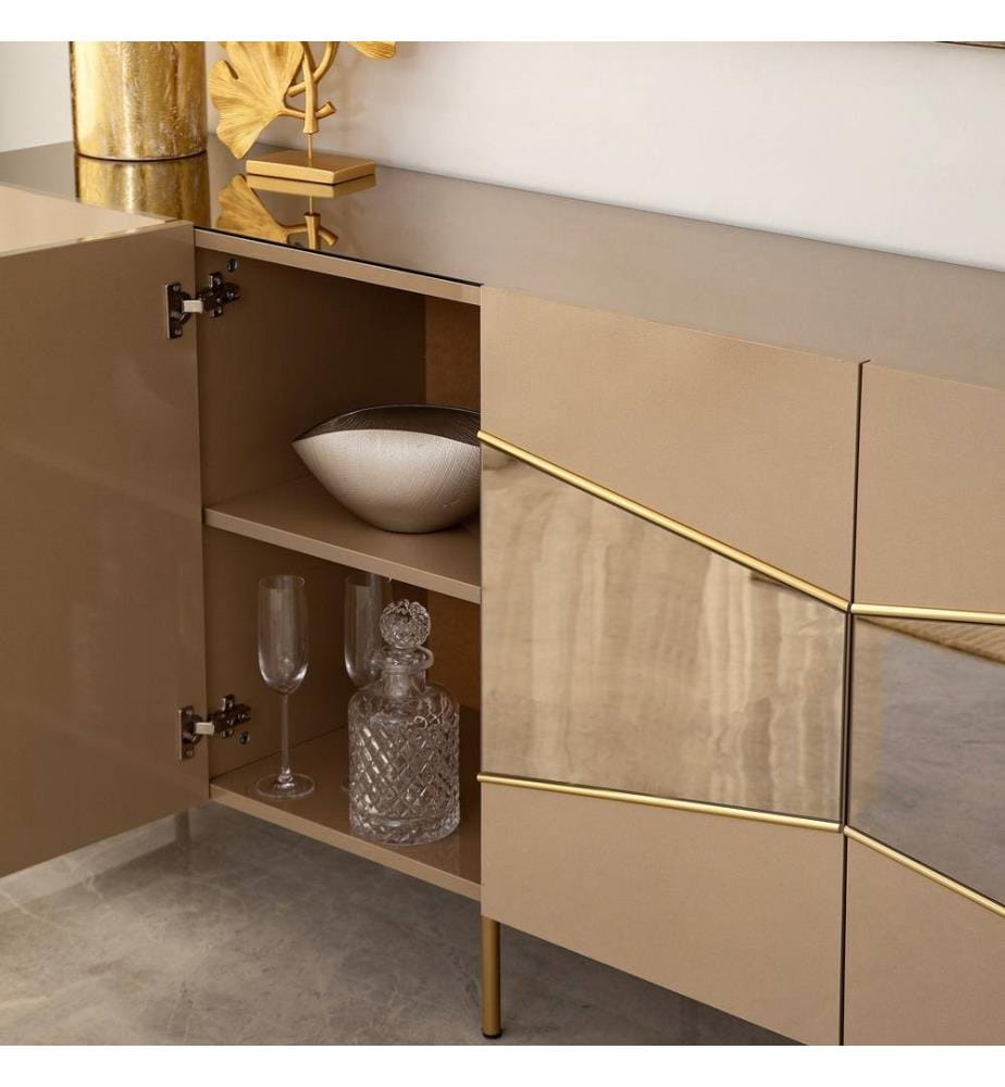 Console, Bronze, Gold, MDF