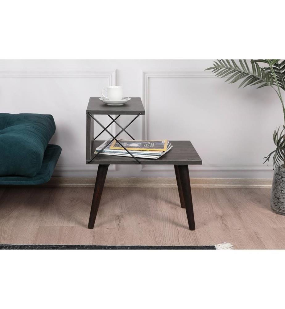 Nightstand, Dark Brown, Melamine Coated Particle Board
