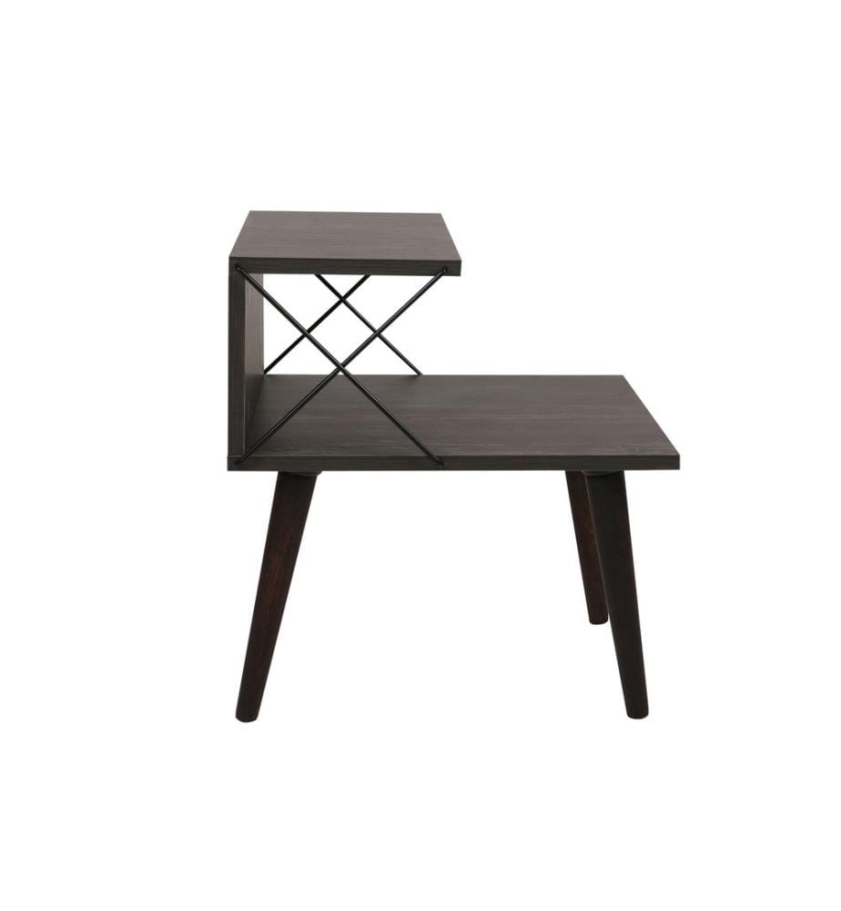 Nightstand, Dark Brown, Melamine Coated Particle Board