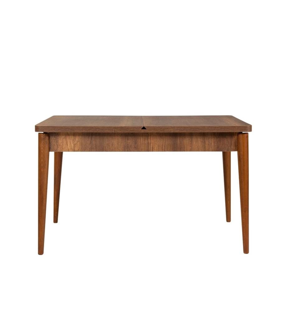 Set di tavolo e sedie, 4 pezzi, noce antracite, pannello in particelle rivestito in melamina, materiale in tessuto di velluto