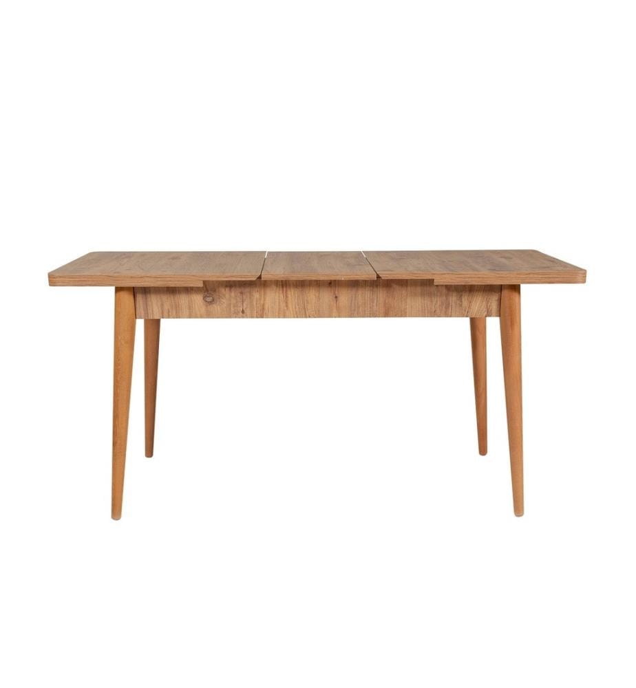 Ausziehbarer Esstisch und Stühle, 5-teilig, Atlantic Pine, Grün, Melaminbeschichtete Spanplatte