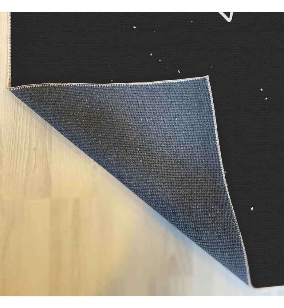 Tapis, 120 x 180, , Noir Blanc, 70% Coton - 30% Polyester, 1450 gr-m²,