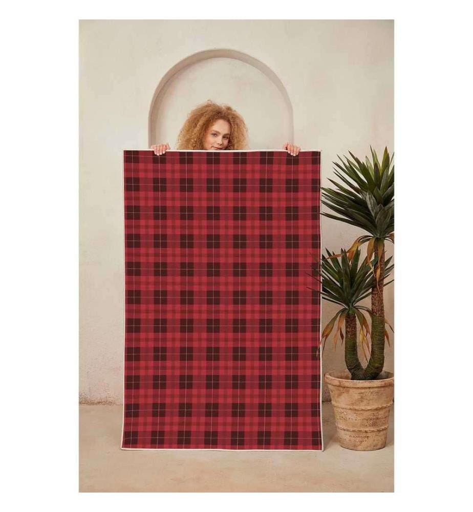 Tapis, 100 x 150, , Noir Rouge, 70% Coton - 30% Polyester, 1450 gr-m²,