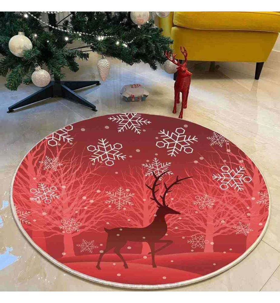Tapis, 90 cm, , Rouge, 70% Coton - 30% Polyester, 1450 gr-m²,