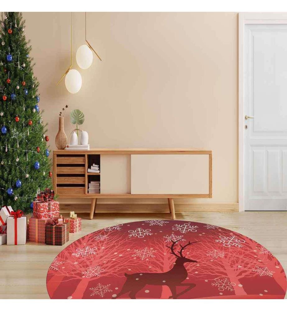 Tapis, 130 cm, , Rouge, 70% Coton - 30% Polyester, 1450 gr-m²,