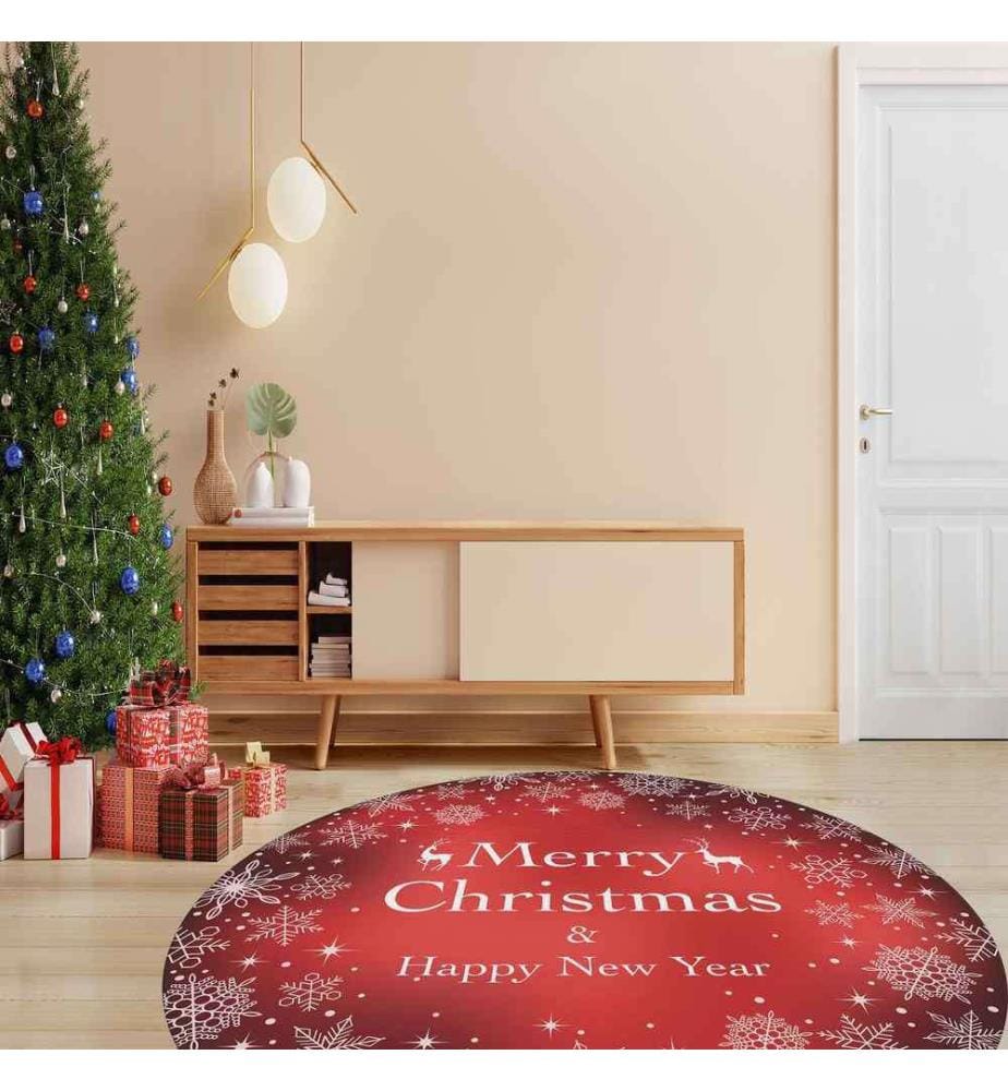 Tapis, 90 cm, , Rouge Blanc, 70% Coton - 30% Polyester, 1450 gr-m²,