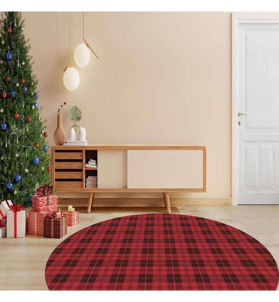 Tapis, 110 cm, , Rouge Noir, 70% Coton - 30% Polyester, 1450 gr-m²,