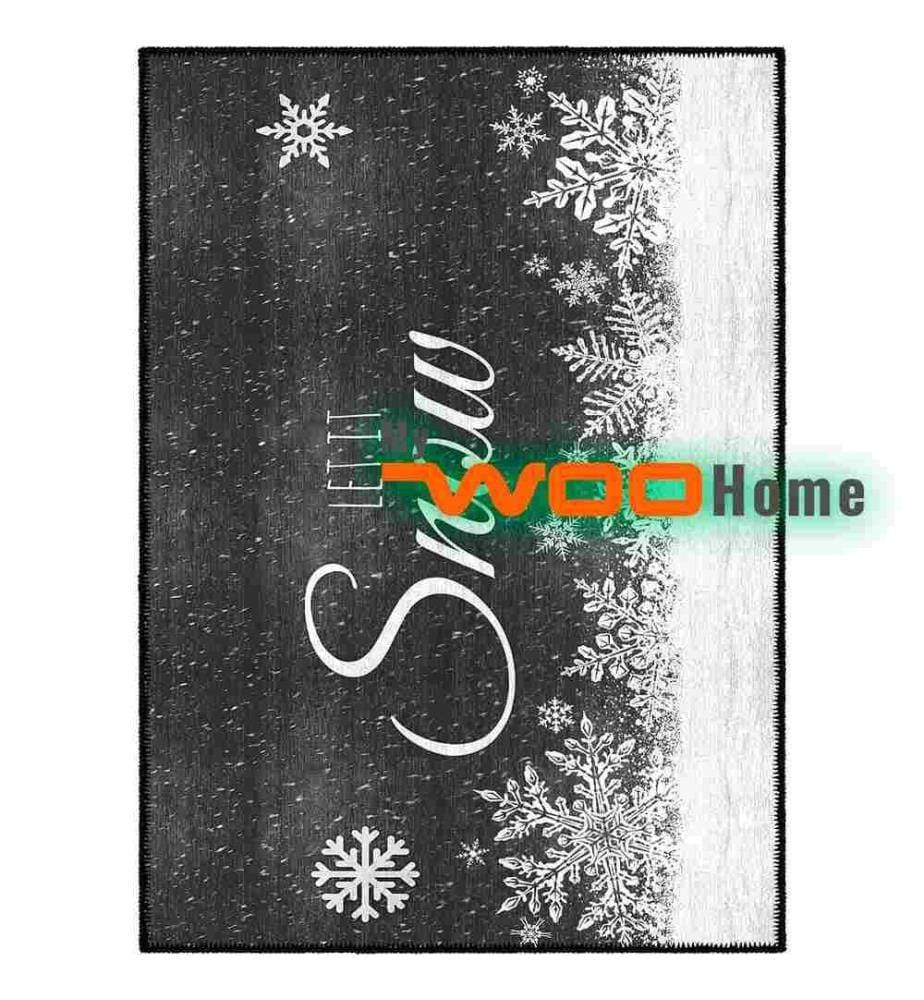 Tapis, noir, blanc, 70% coton - 30% chenille, 100 x 150 cm