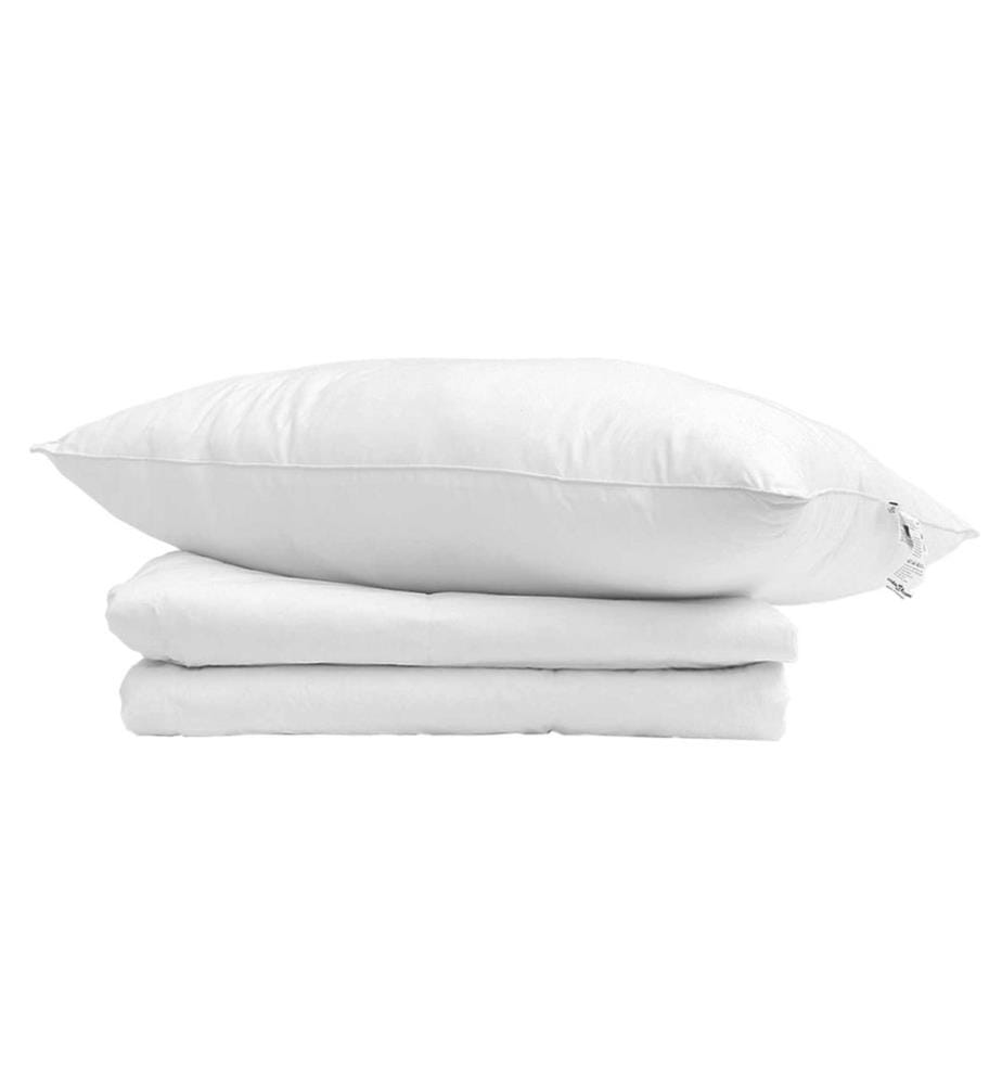 Sommerdecke mit Kissen 2 pcs Weiss Down Feather