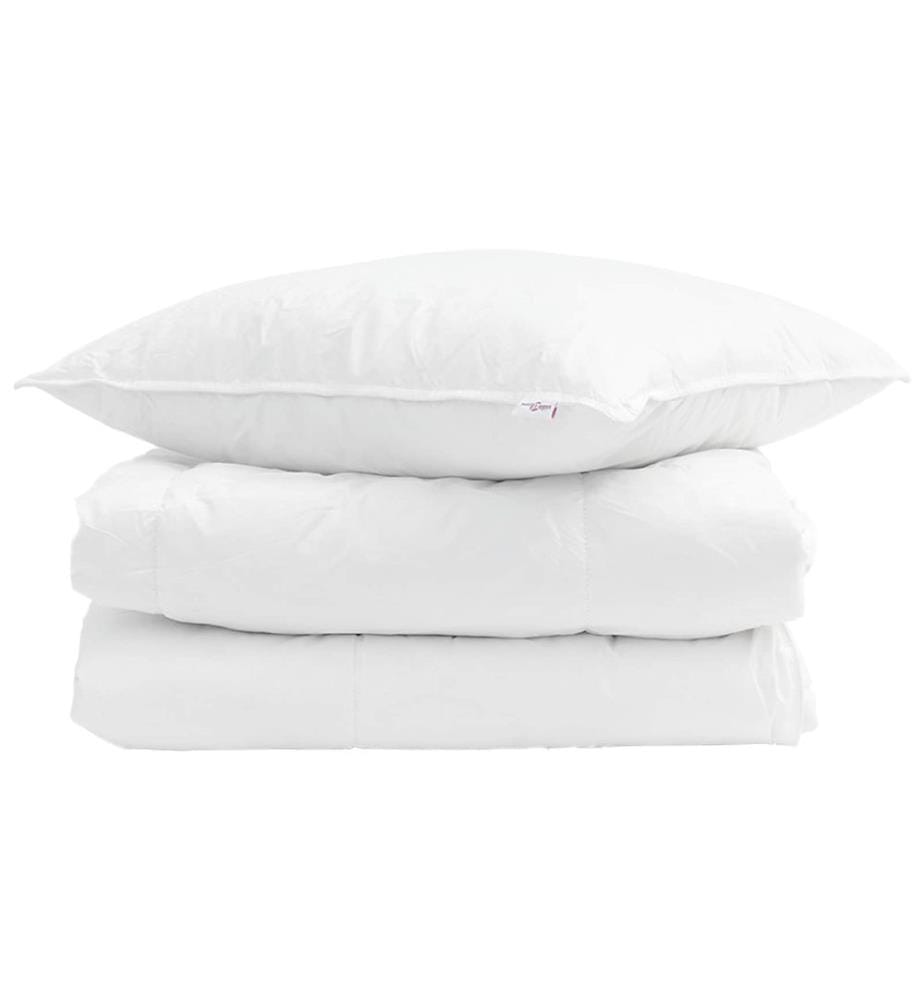 Sommerdecke mit Kissen 2 pcs Weiss Down Feather