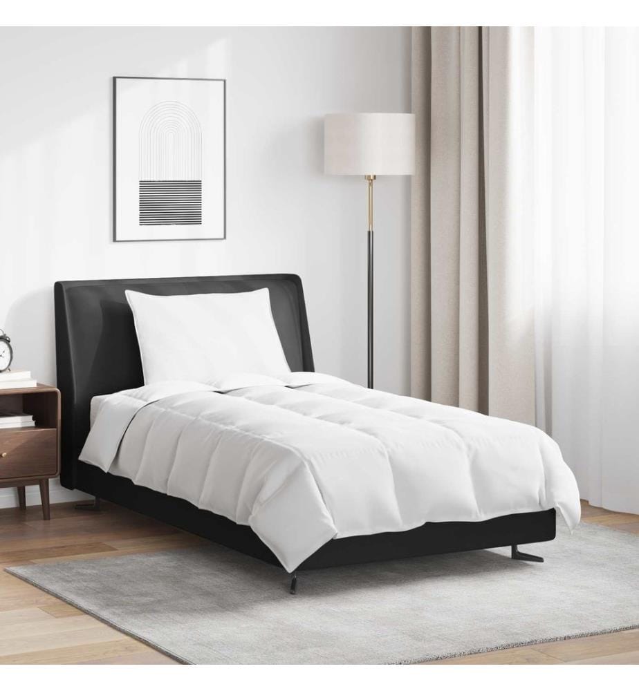 Duvet d'hiver avec oreiller 2 pcs Blanc Plume de canard