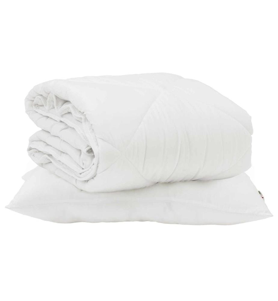 Sommerdecke mit Kissen 2 pcs Weiss Mikrofaser