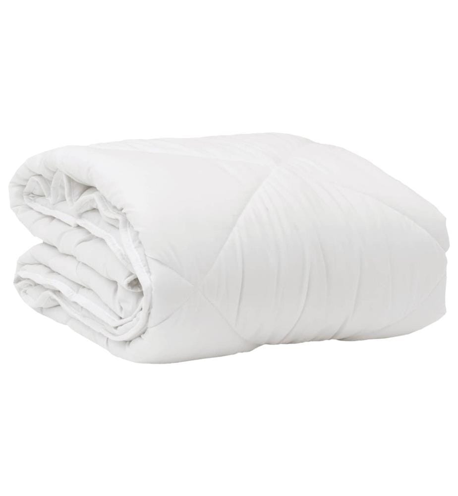 Bettdecke mit Kissen 2 pcs Weiss Mikrofaser