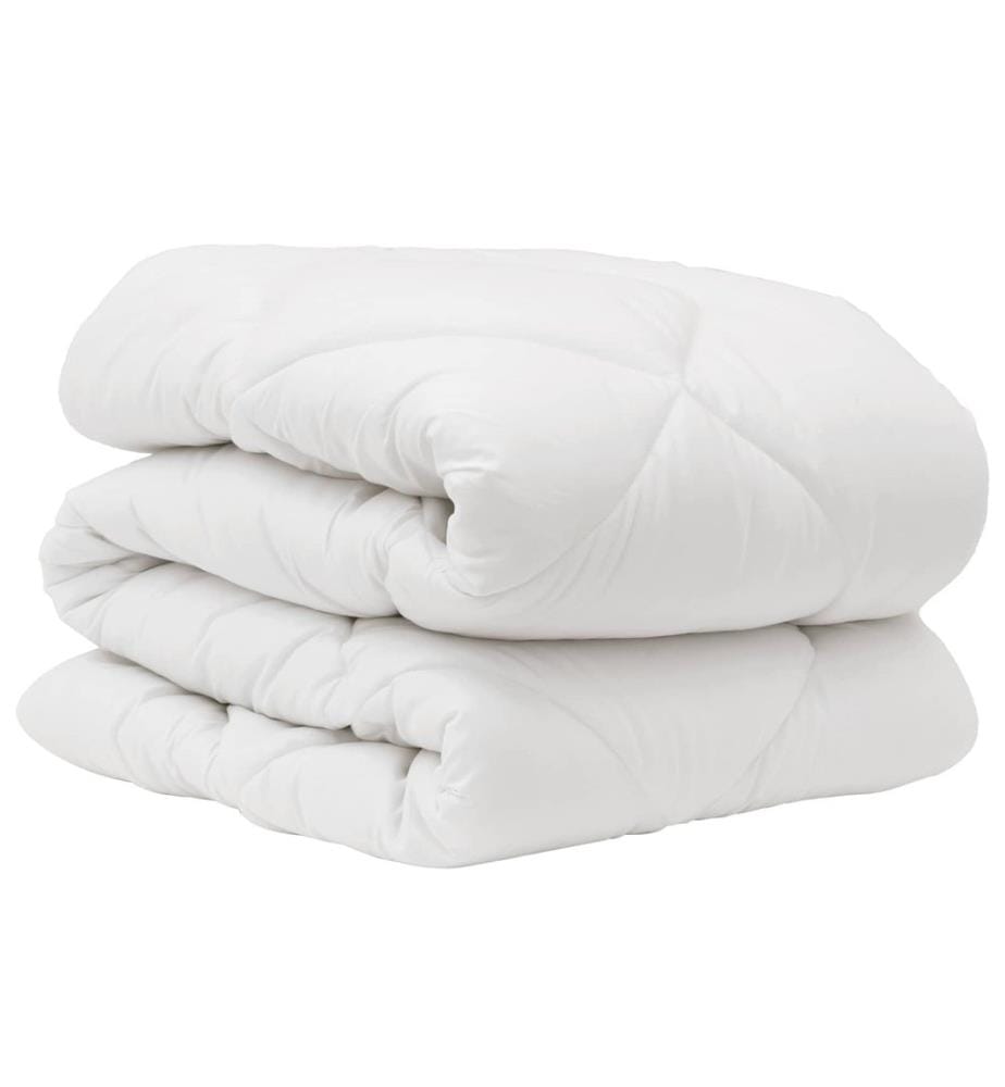 Couette avec oreiller 2 pcs Blanc Microfibre