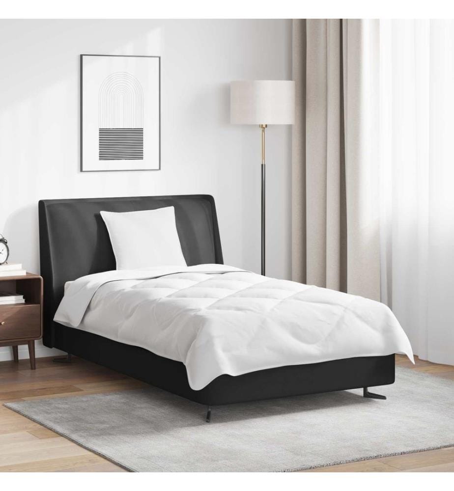 Couette avec oreiller 2 pcs Blanc Microfibre