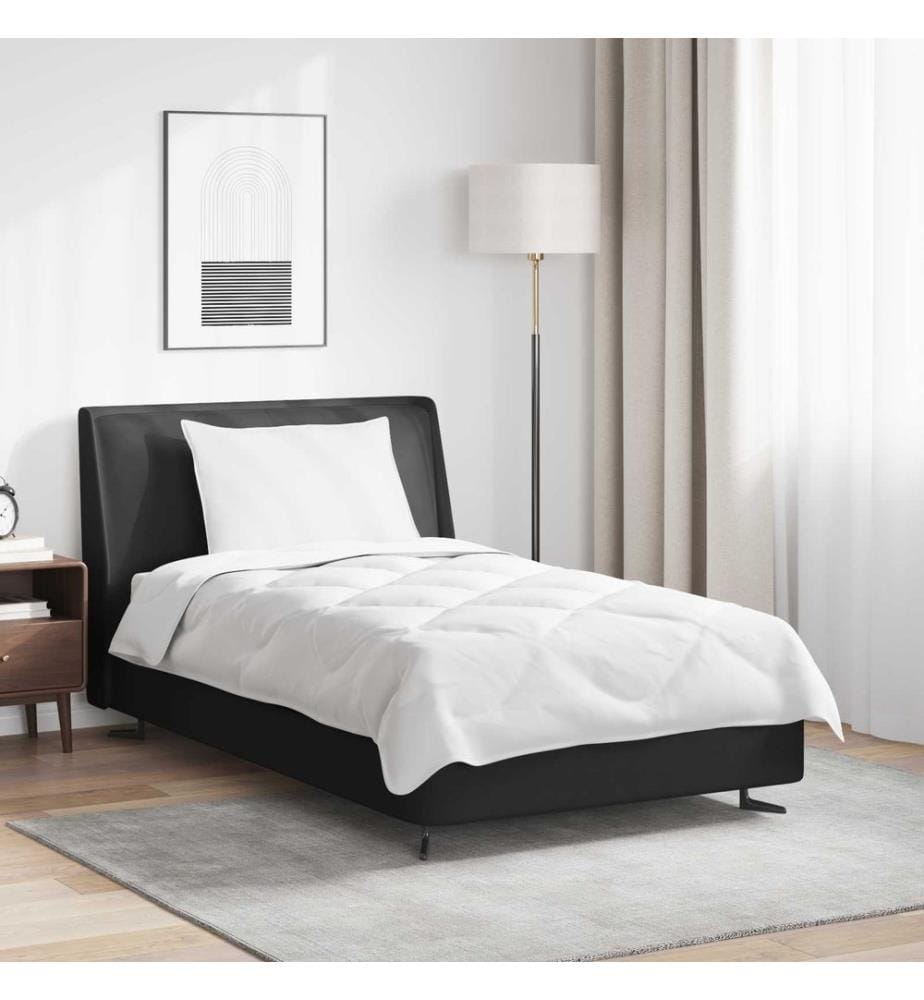 Couette avec oreiller 2 pcs Blanc Microfibre