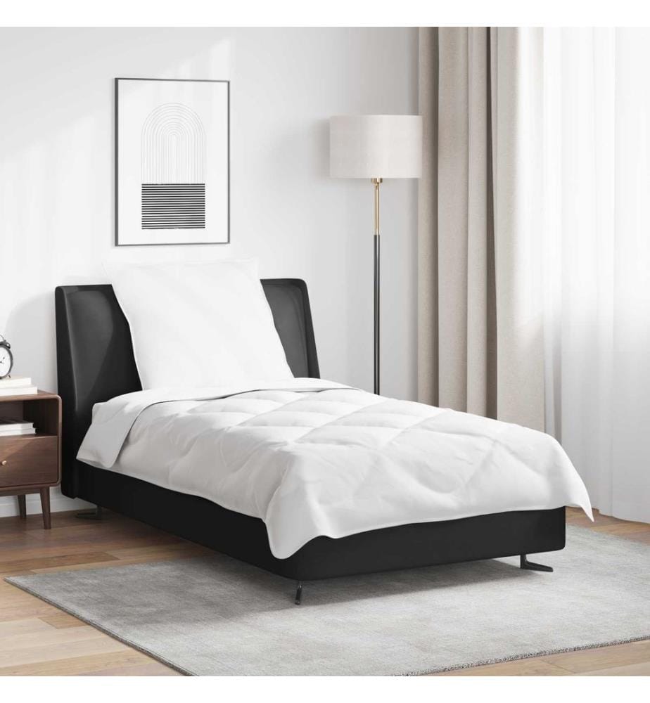 Couette avec oreiller 2 pcs Blanc Microfibre