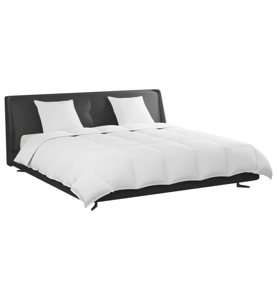 Bettdecken Set mit Kissen 3 pcs Weiss Daunenfeder
