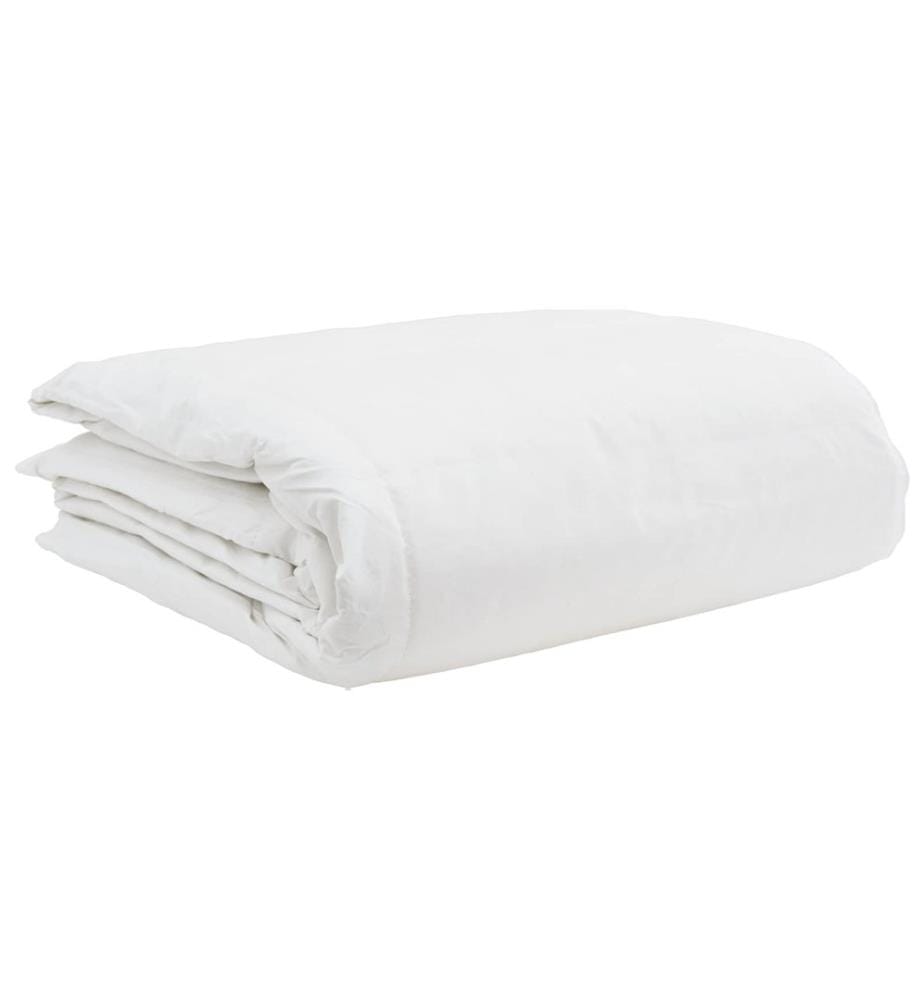 Bettdecken Set mit Kissen 3 pcs Weiss Daunenfeder
