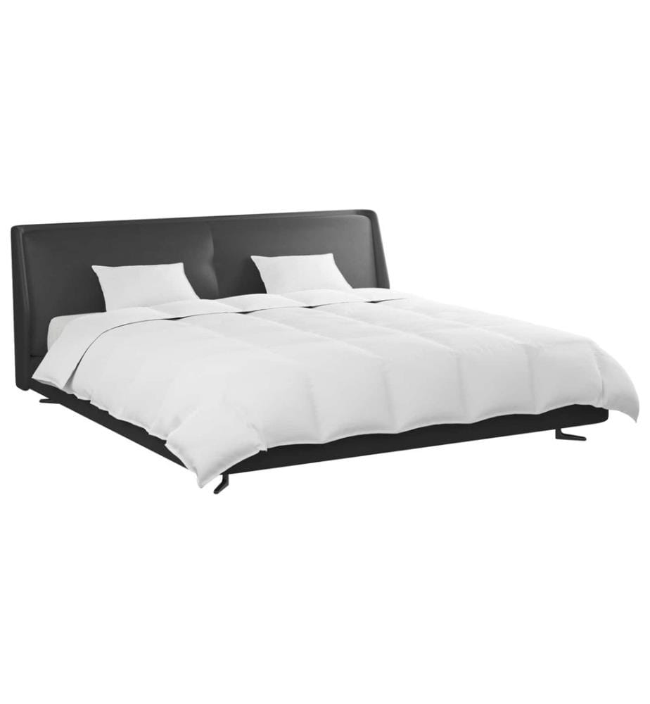 Bettdecken Set mit Kissen 3 pcs Weiss Daunenfeder