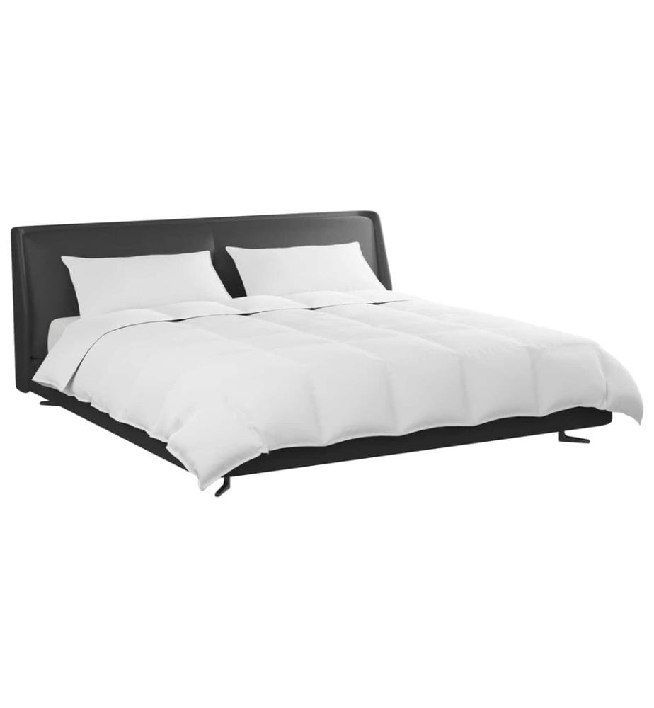 Bettdecken Set mit Kissen 3 pcs Weiss Daunenfeder