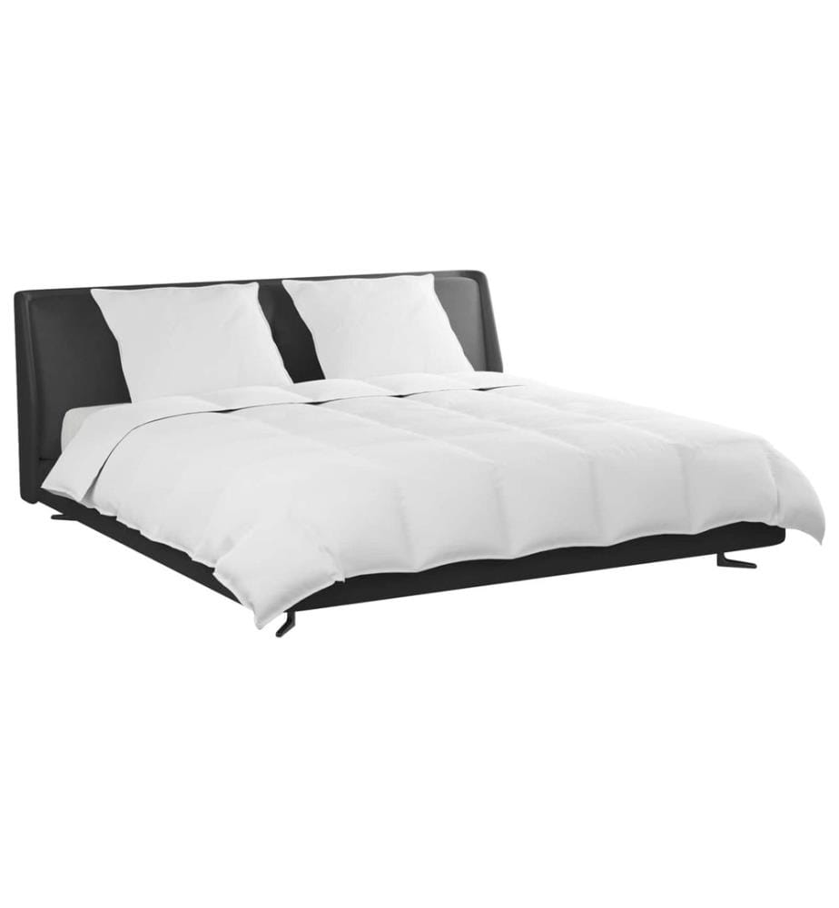 Bettdecken Set mit Kissen 3 pcs Weiss Daunenfeder