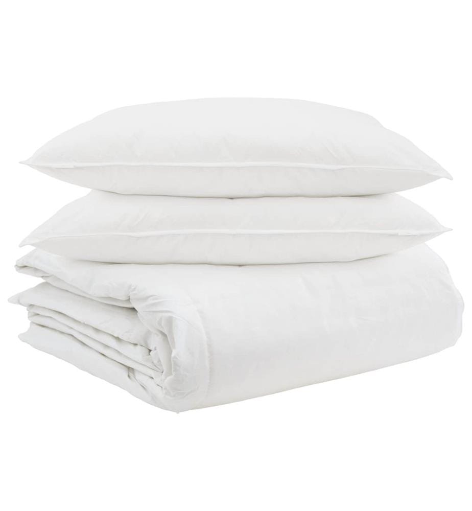 Ensemble de Duvet avec oreiller 3 pcs Blanc Plume de canard