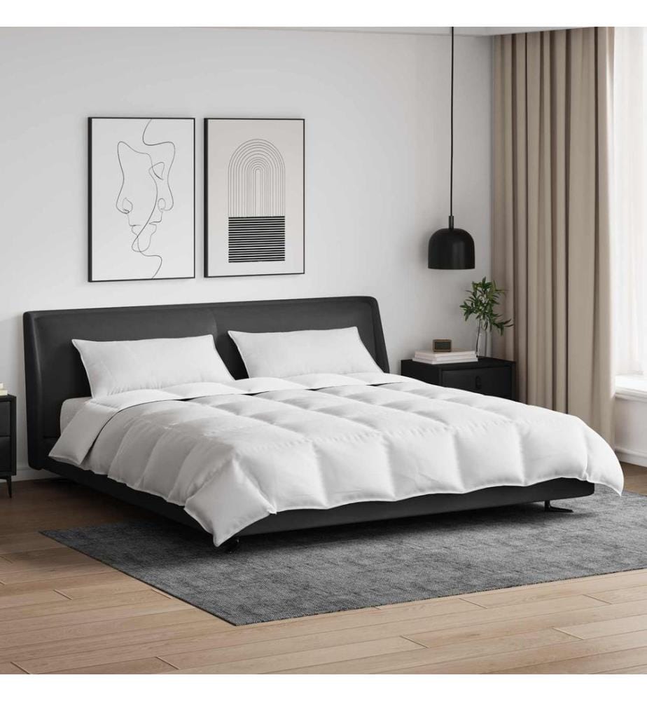Ensemble de Duvet avec oreiller 3 pcs Blanc Plume de canard