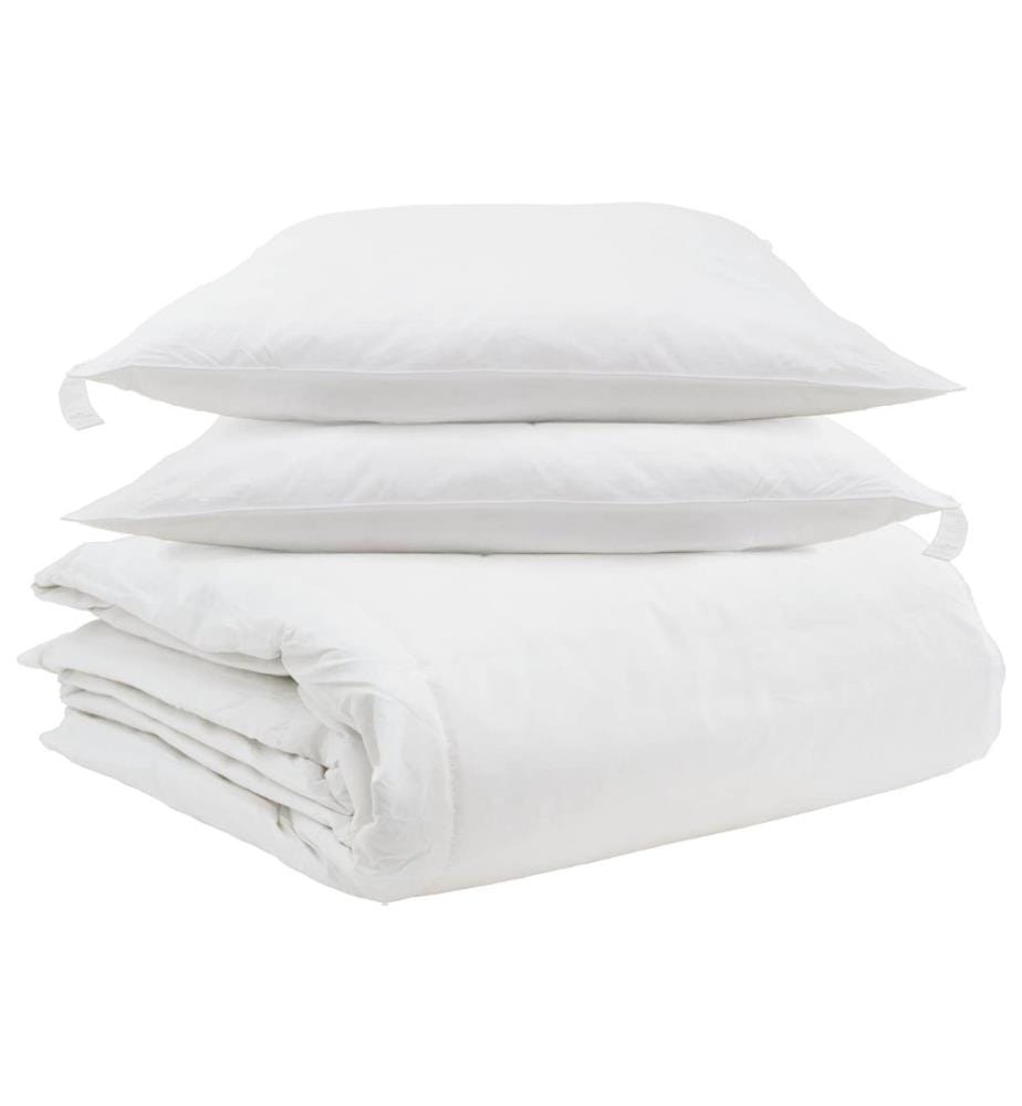 Ensemble de Duvet avec oreiller 3 pcs Blanc Plume de canard