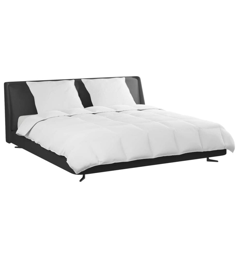Bettdecken Set mit Kissen 3 pcs Weiss Daunenfeder