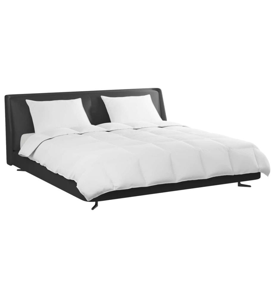 Bettdecken Set mit Kissen 3 pcs Weiss Daunenfeder