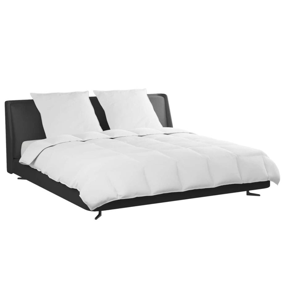 Bettdecken Set mit Kissen 3 pcs Weiss Daunenfeder