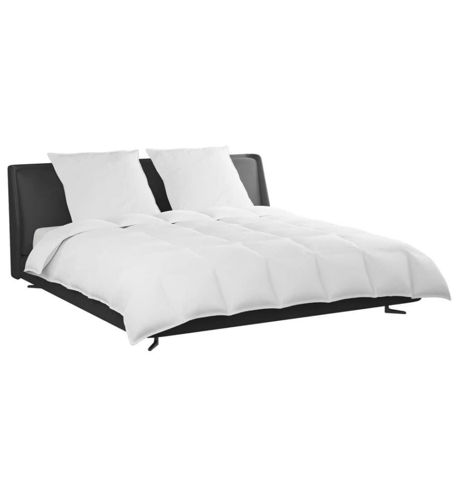 Bettdecken Set mit Kissen 3 pcs Weiss Daunenfeder