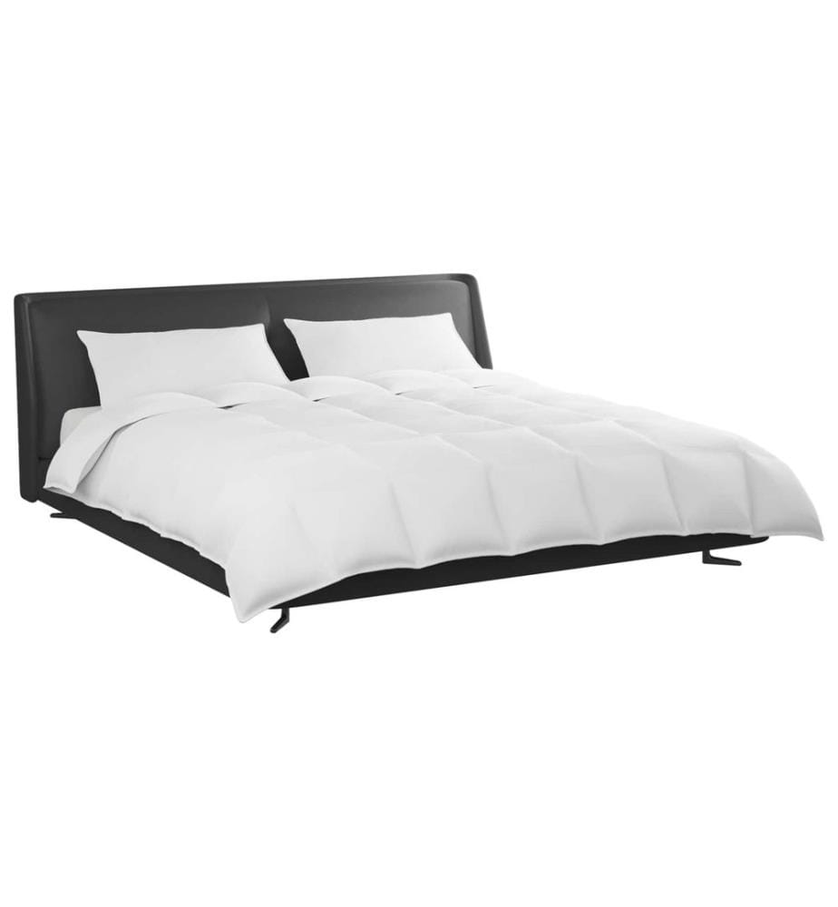 Bettdecken Set mit Kissen 3 pcs Weiss Daunenfeder