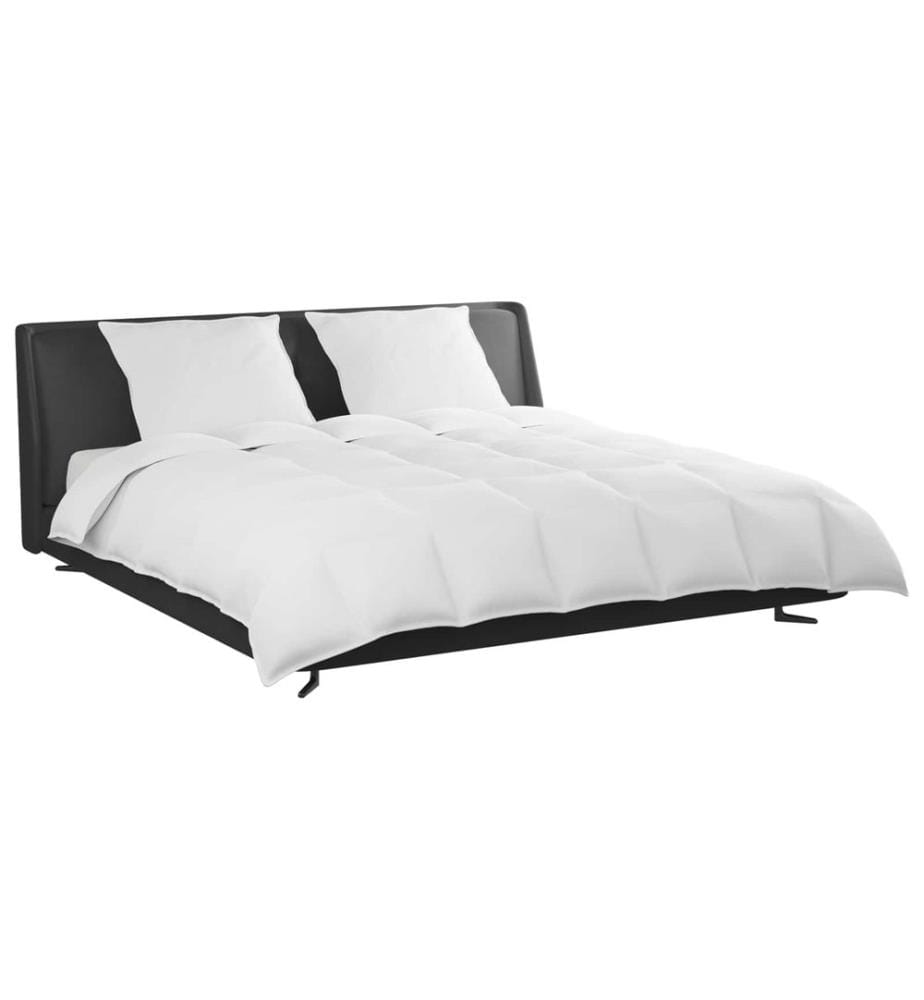 Bettdecken Set mit Kissen 3 pcs Weiss Daunenfeder
