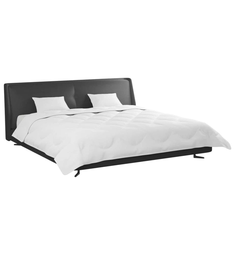 Bettdecke mit Kissen 3 pcs Weiss Mikrofaser