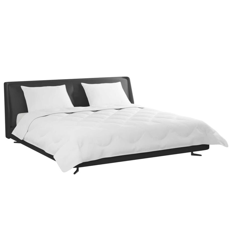 Bettdecke mit Kissen 3 pcs Weiss Mikrofaser