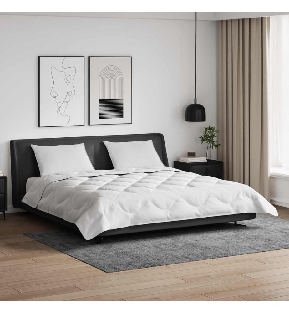 Couette avec oreiller 3 pcs Blanc Microfibre