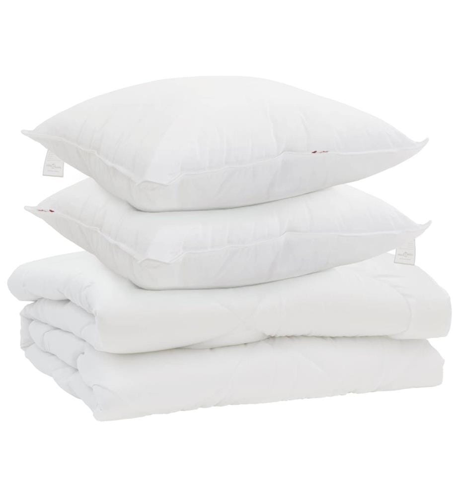Couette avec oreiller 3 pcs Blanc Microfibre
