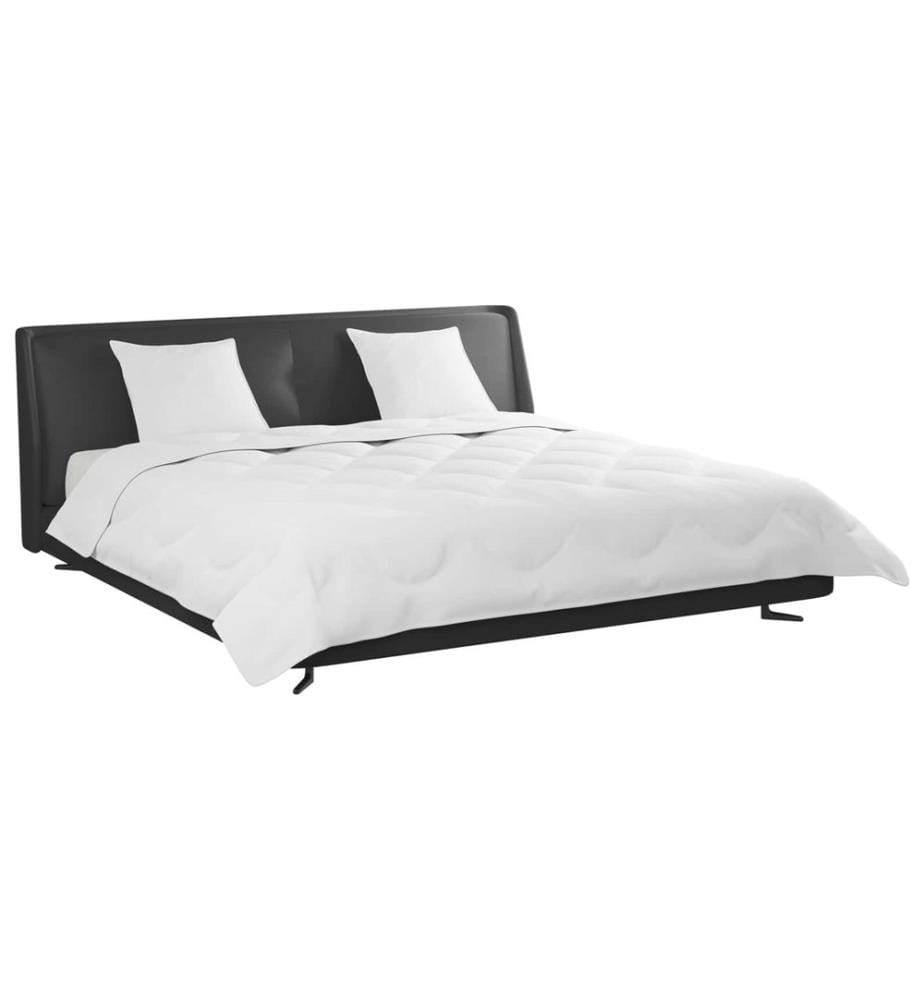 Bettdecke mit Kissen 3 pcs Weiss Mikrofaser