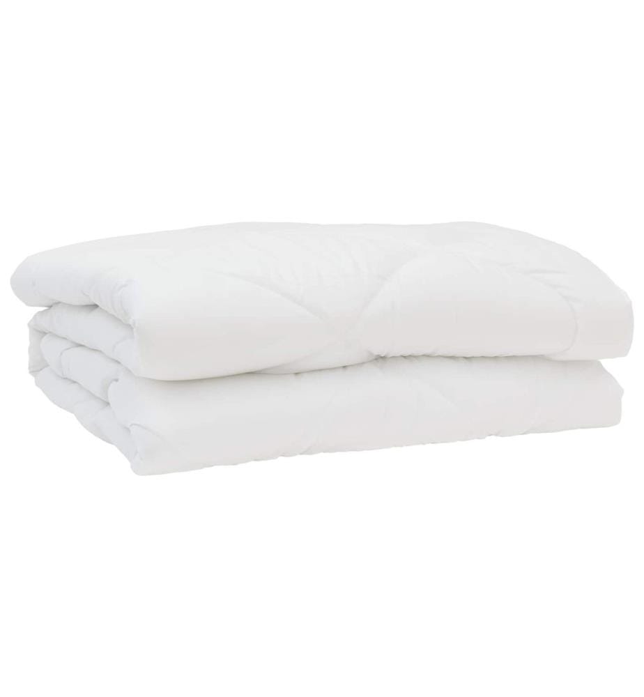 Bettdecke mit Kissen 3 pcs Weiss Mikrofaser