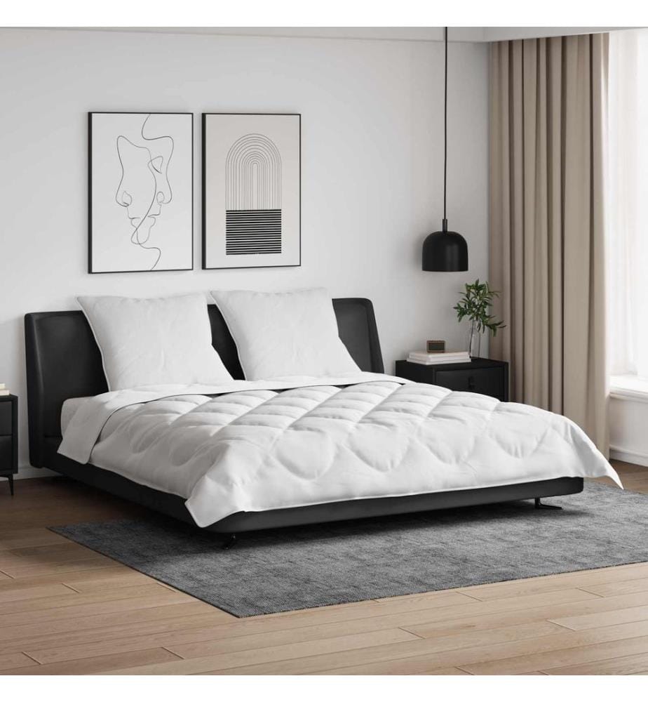Couette avec oreiller 3 pcs Blanc Microfibre