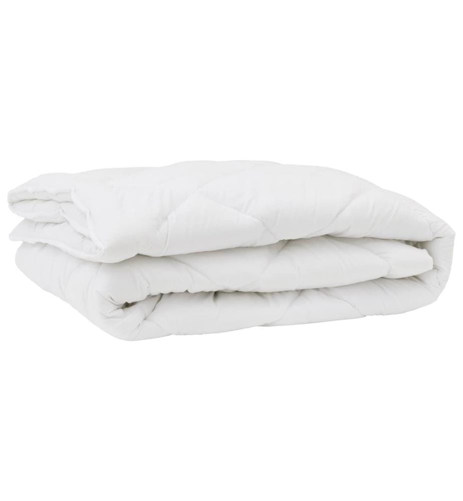 Bettdecke mit Kissen 3 pcs Weiss Mikrofaser