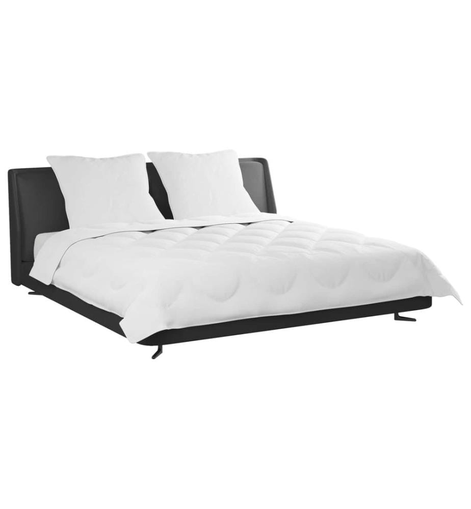 Bettdecke mit Kissen 3 pcs Weiss Mikrofaser